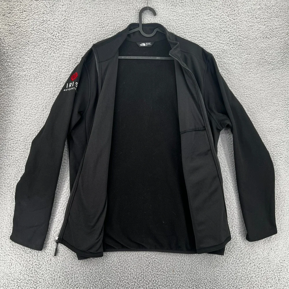 The North Face Mens Black Full Zip Softshell Jacket Iris Automation Logo Large‎